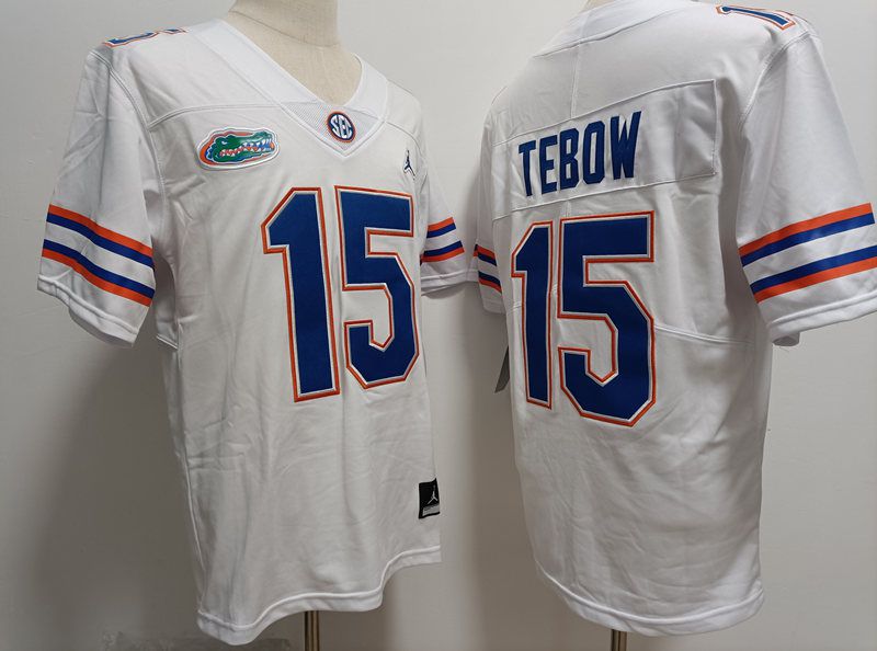 Men Florida Gators #15 Tebow White 2024 Vapor NCAA Jersey->indianapolis colts->NFL Jersey